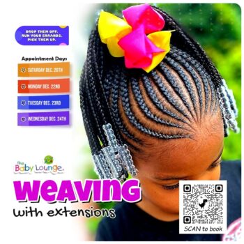 Weaving with Extension - Hairbows & Cornrows