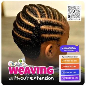 Weaving without extension - Hairbows & Cornrows